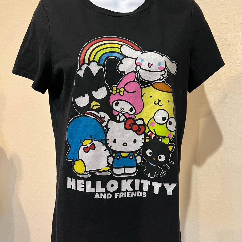 Sanrio Black Hello Kitty and Friends Short Sleeve Tee